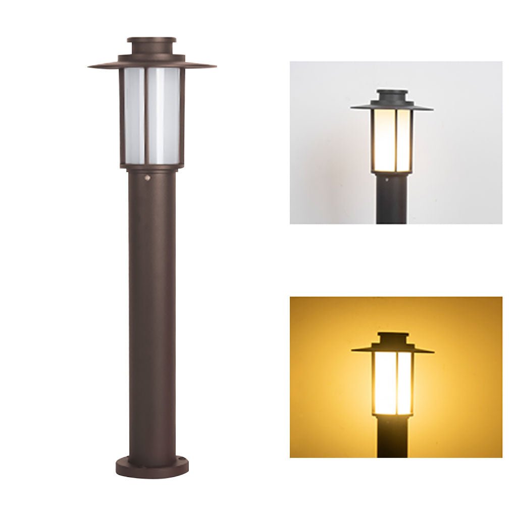 Sleek Black Metal LED Landscape Bollard Lights for Outdoor Pathways