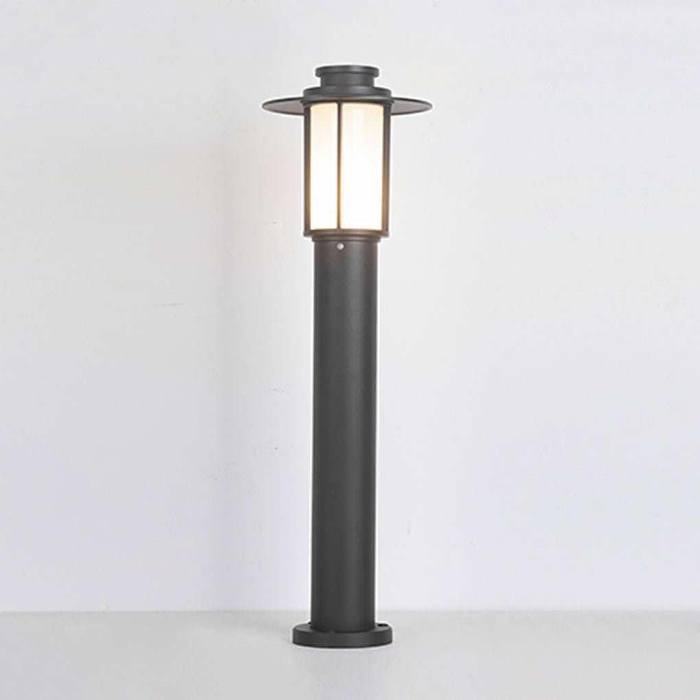 Sleek Black Metal LED Landscape Bollard Lights for Outdoor Pathways