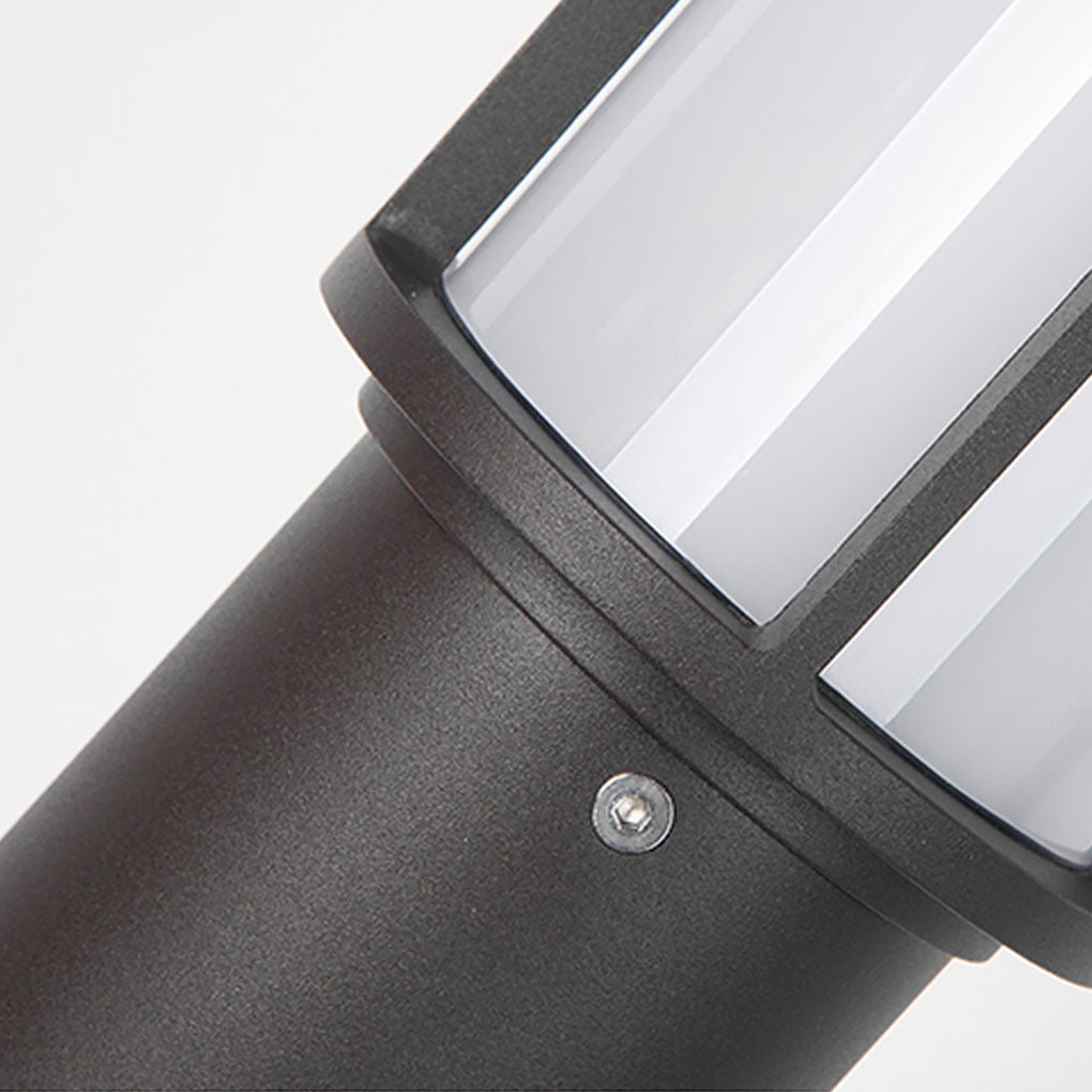 Sleek Black Metal LED Landscape Bollard Lights for Outdoor Pathways
