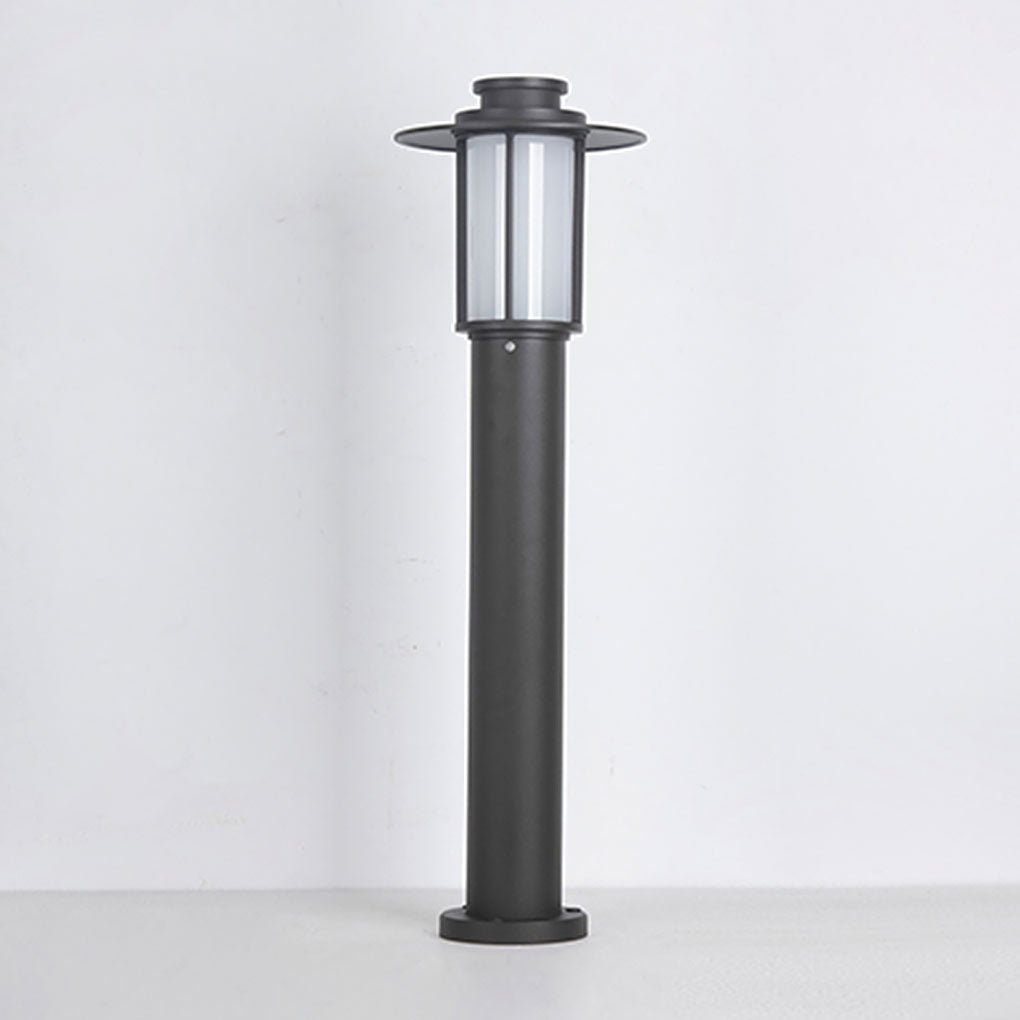 Sleek Black Metal LED Landscape Bollard Lights for Outdoor Pathways