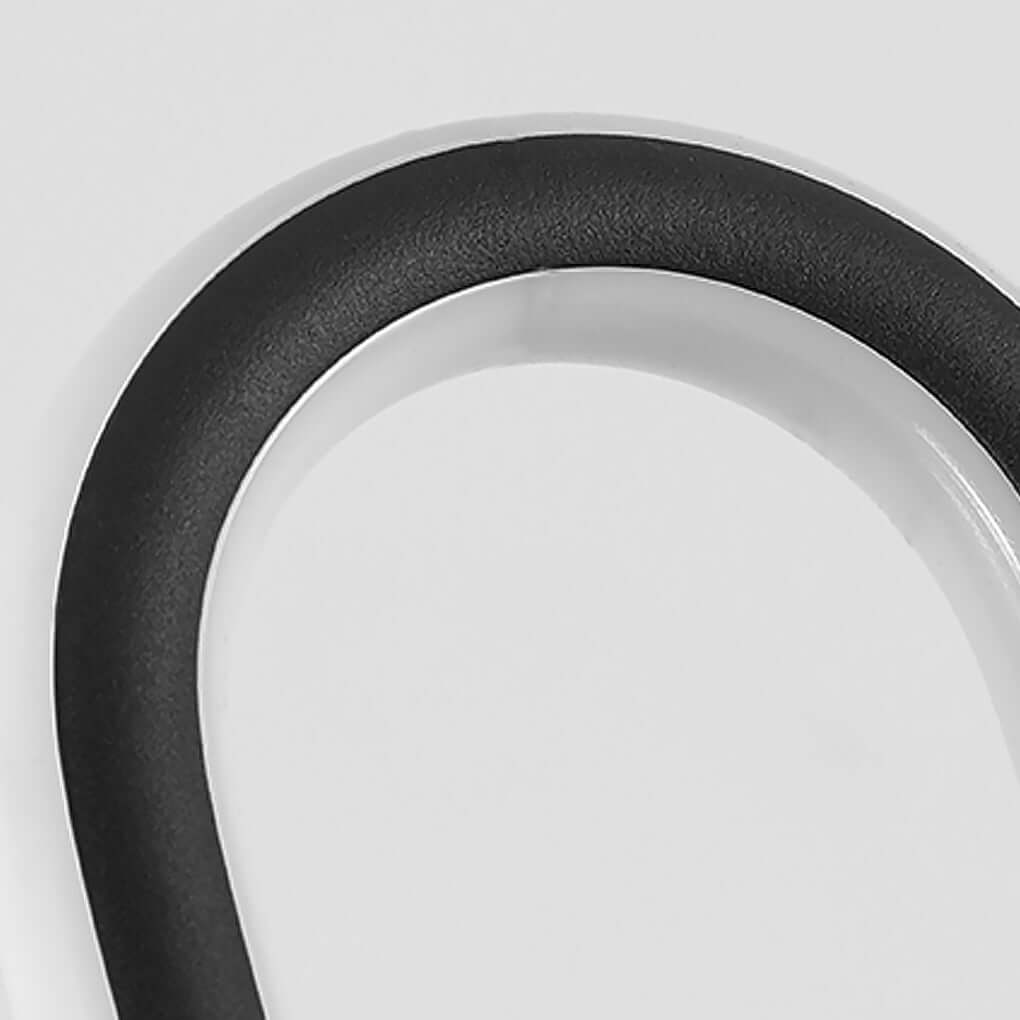 Modern Black Oval Ring LED Solar Lights for Minimalist Outdoor Spaces