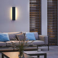 Sleek Black Waterproof LED Linear Outdoor Wall Light for Patio Entrance