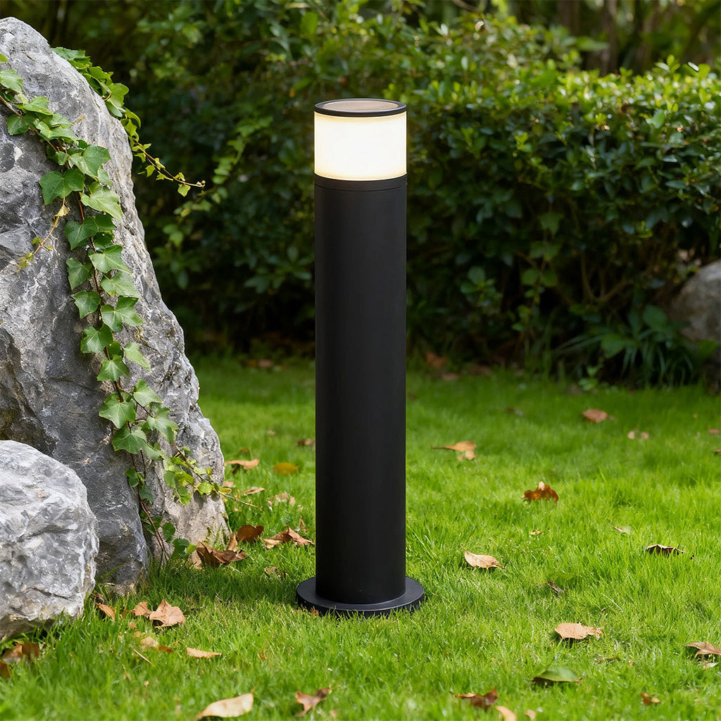 Sleek Black Outdoor Bollard Pathway Lights for Gardens and Landscapes