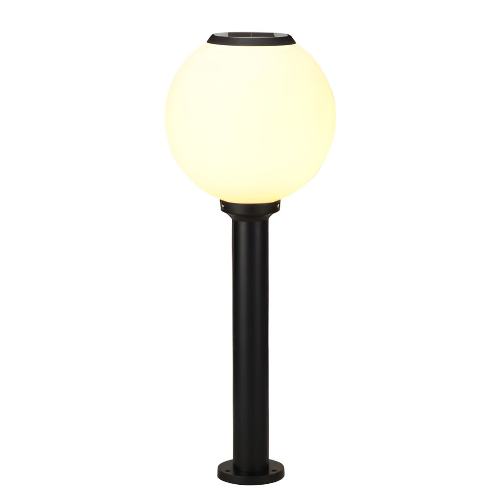 Elegant Glass Globe LED Solar Path Light for Garden and Walkways