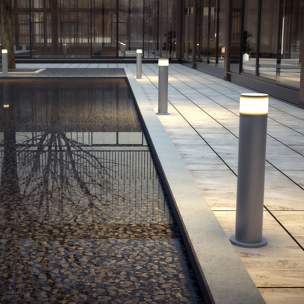 Sleek Black Outdoor Bollard Pathway Lights for Gardens and Landscapes