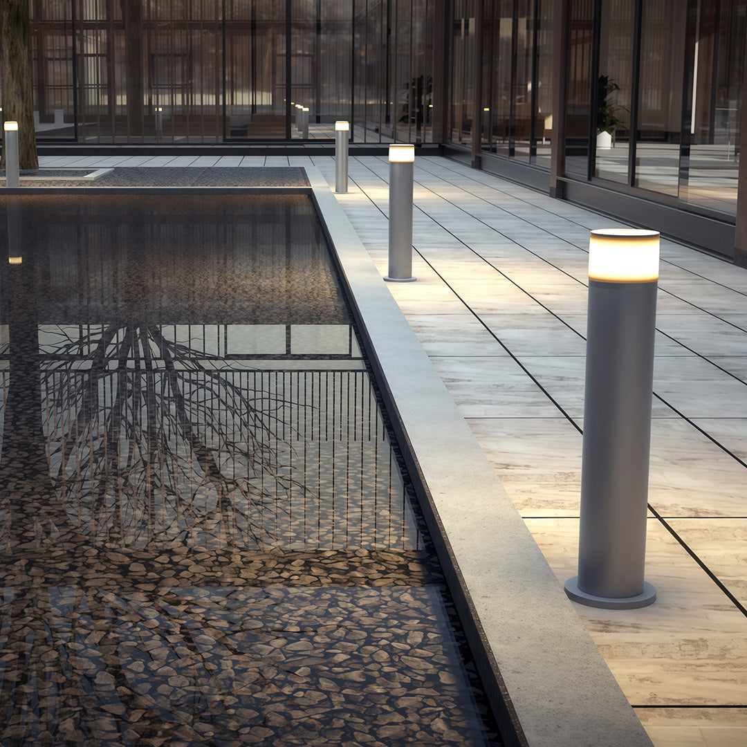 Sleek Black Outdoor Bollard Pathway Lights for Gardens and Landscapes