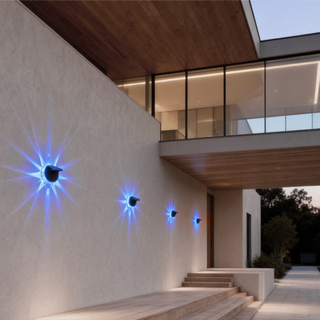 Elegant Solar-Powered Outdoor Patio Wall Lamp in Petal Design for Gardens