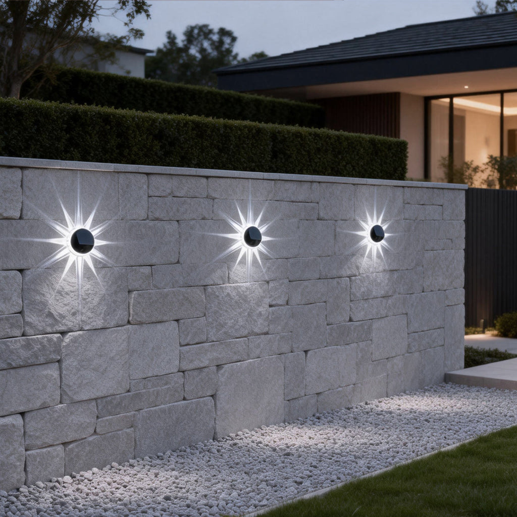 Elegant Solar-Powered Outdoor Patio Wall Lamp in Petal Design for Gardens