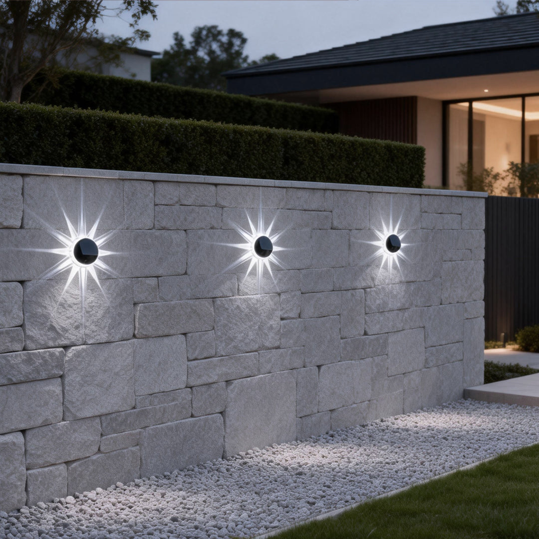Elegant Solar-Powered Outdoor Patio Wall Lamp in Petal Design for Gardens