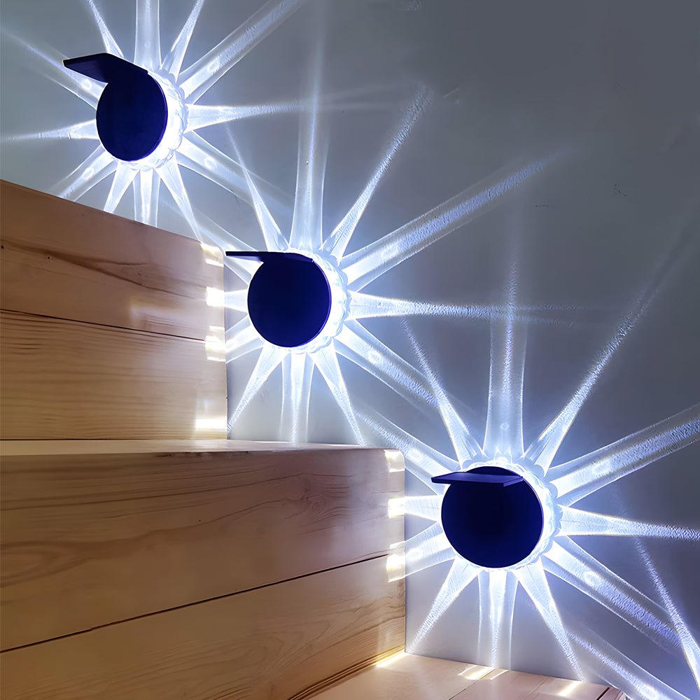 Elegant Solar-Powered Outdoor Patio Wall Lamp in Petal Design for Gardens