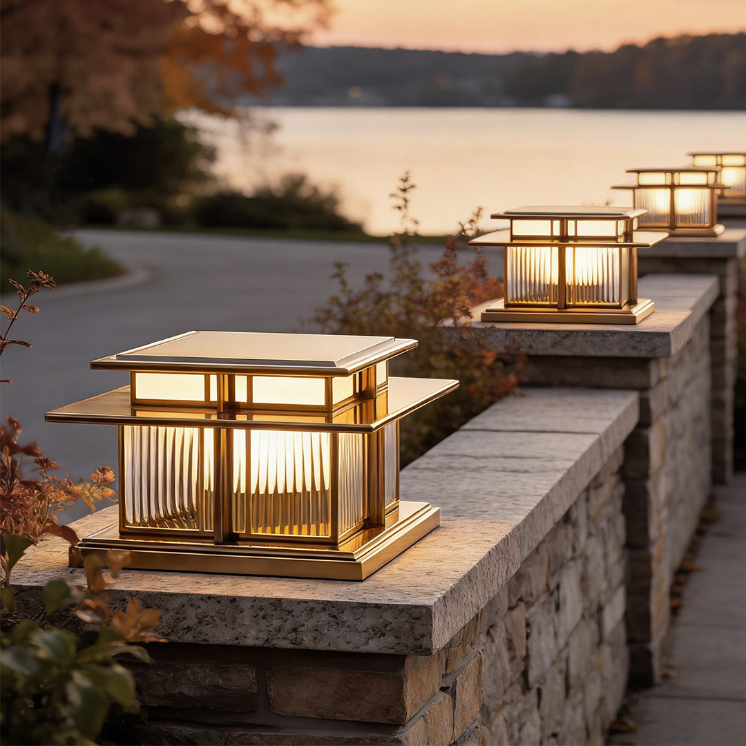Waterproof Modern LED Porch Pillar Lights - Outdoor Decorative Fixtures