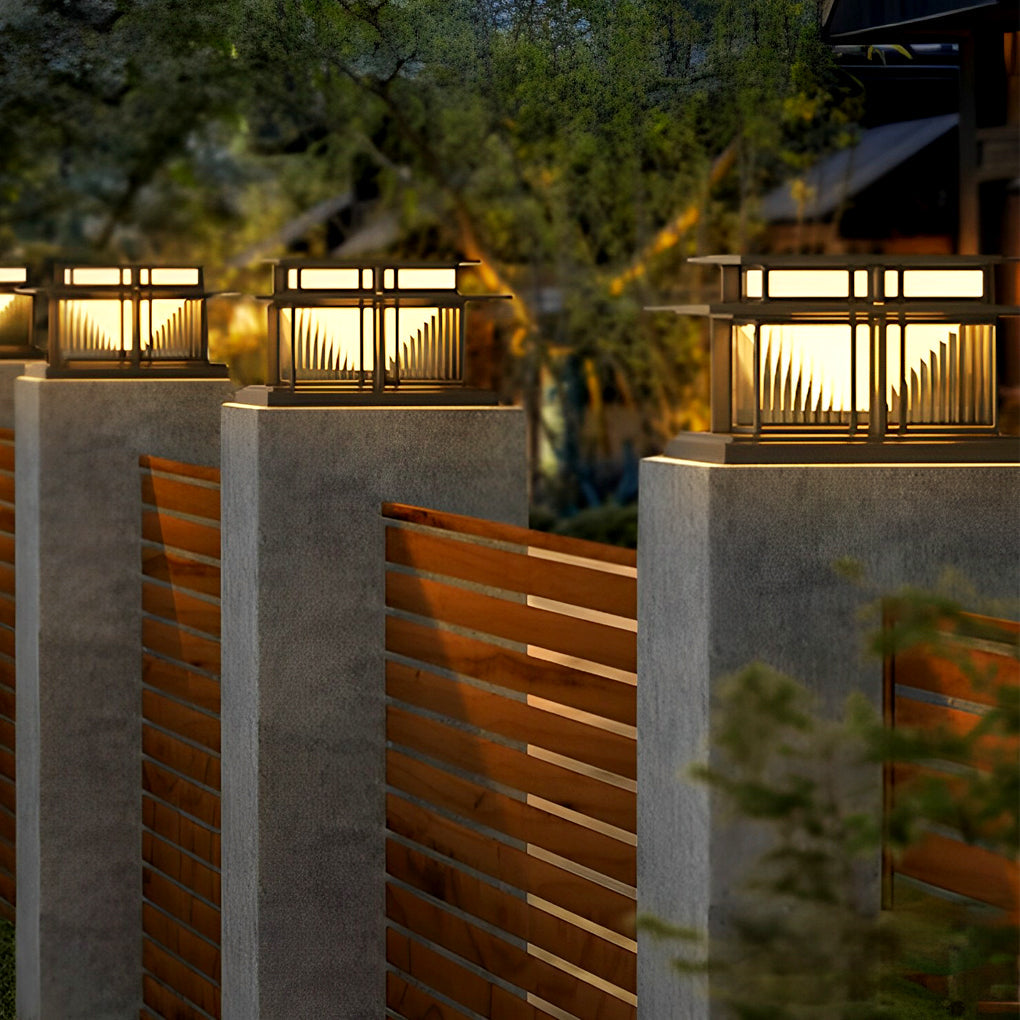 Waterproof Modern LED Porch Pillar Lights - Outdoor Decorative Fixtures