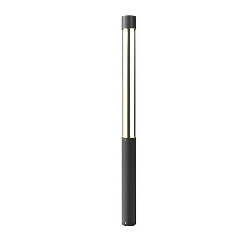 Modern Black Cylindrical LED Bollard Lights for Outdoor Landscape Lighting