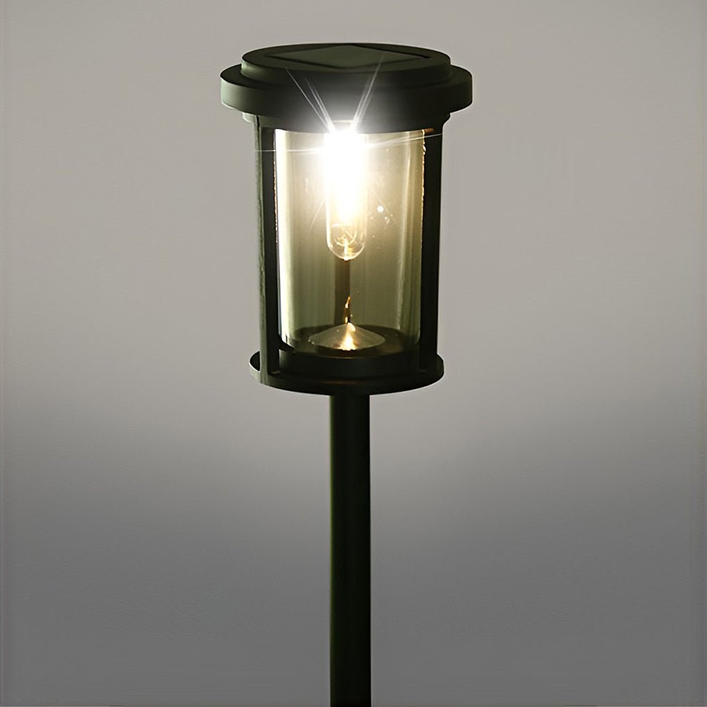 Modern Black Solar-Powered LED Post Lights for Outdoor Pathway Illumination