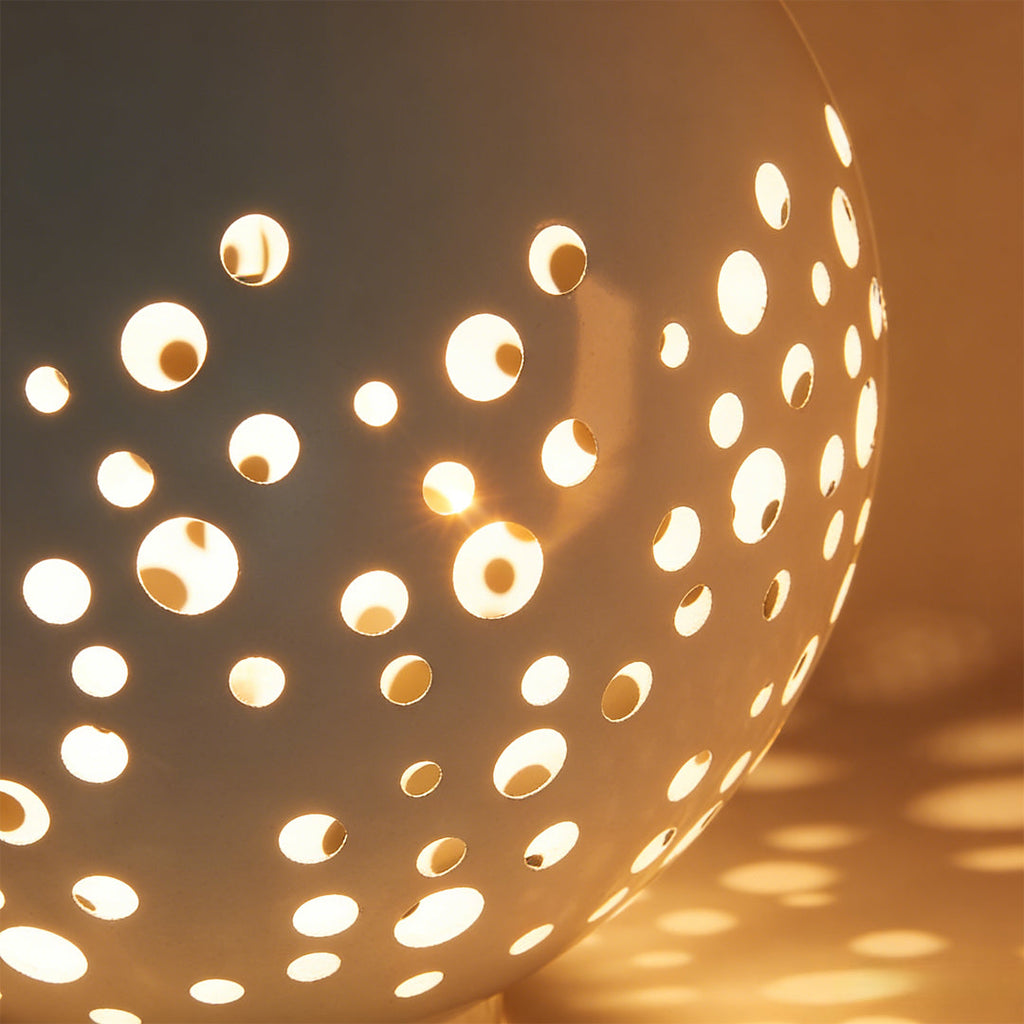 Waterproof Modern Outdoor Round Hollow Metal Sphere Light for Patios