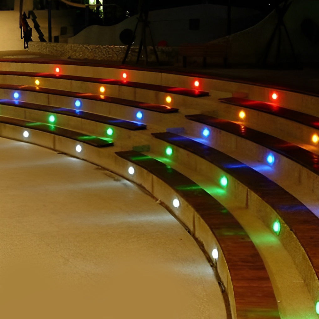 10pcs Modern LED Metal Step Light Fixtures for Outdoor Pathway Lighting