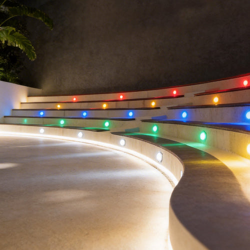 10pcs Modern LED Metal Step Light Fixtures for Outdoor Pathway Lighting