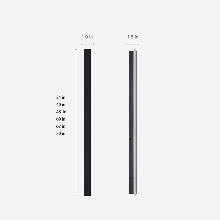 Black Linear Integrated LED Outdoor Wall Light for Contemporary Spaces