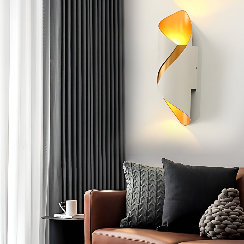Sleek Black Waterproof LED Outdoor Up/Down Wall Light Fixture for Patio