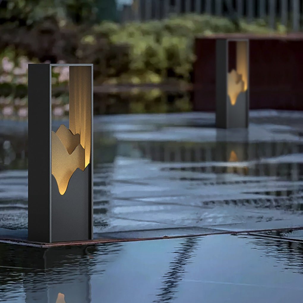 Elegant Waterproof Hollow Solar Lawn Lamp for Pathway & Landscape