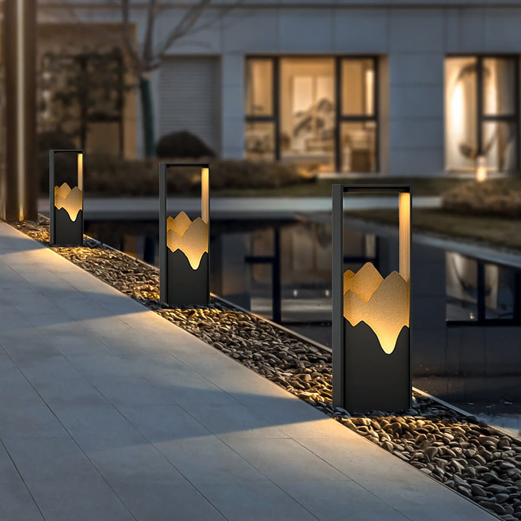 Elegant Waterproof Hollow Solar Lawn Lamp for Pathway & Landscape