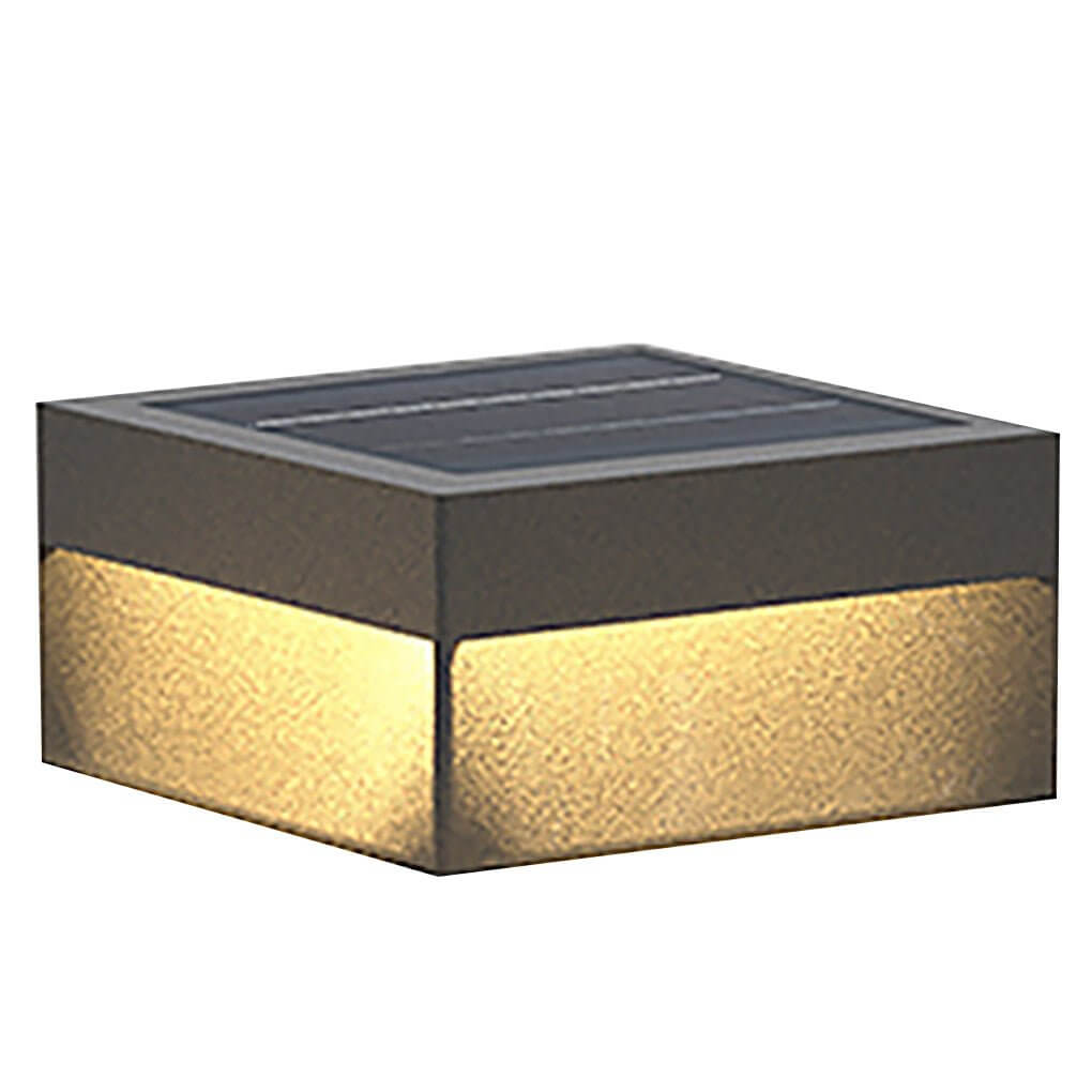 Modern Black Waterproof Square Pillar Outdoor Lighting for Fences
