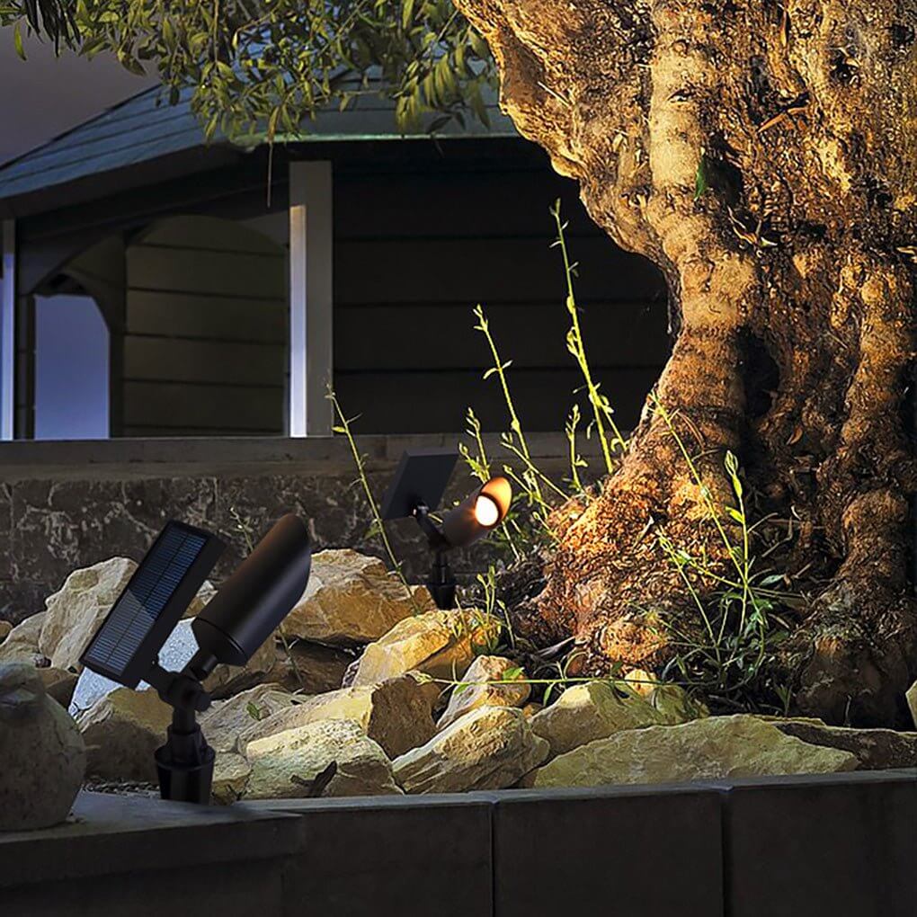 Modern Solar-Powered LED Landscape Spotlight for Outdoor Tree Lighting
