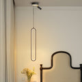 Sleek Oval Aluminum LED Pendant Light with 3-Step Dimming for Dining Room