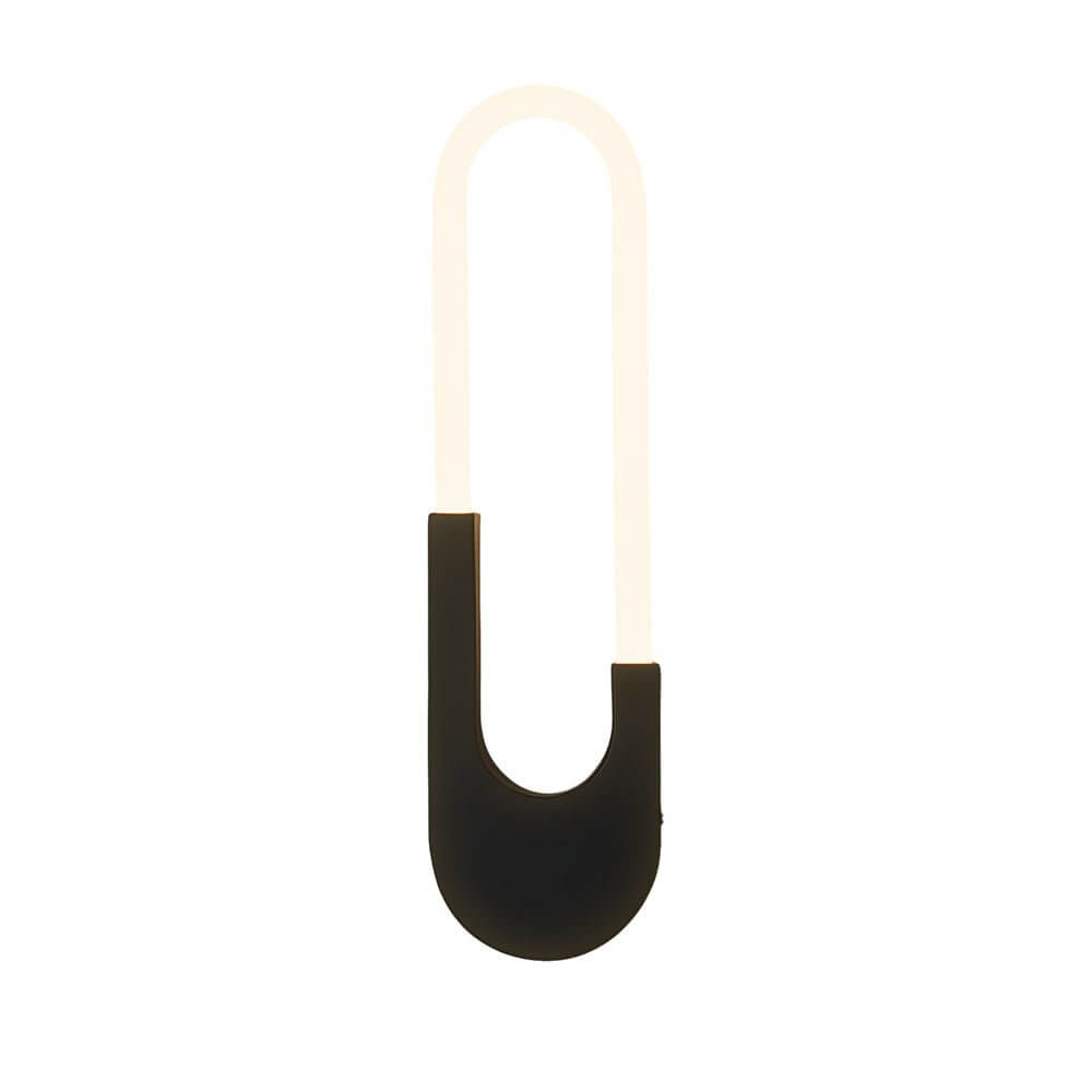 Modern Black Iron Oval LED Wall Sconces for Living Room Bedroom Decor