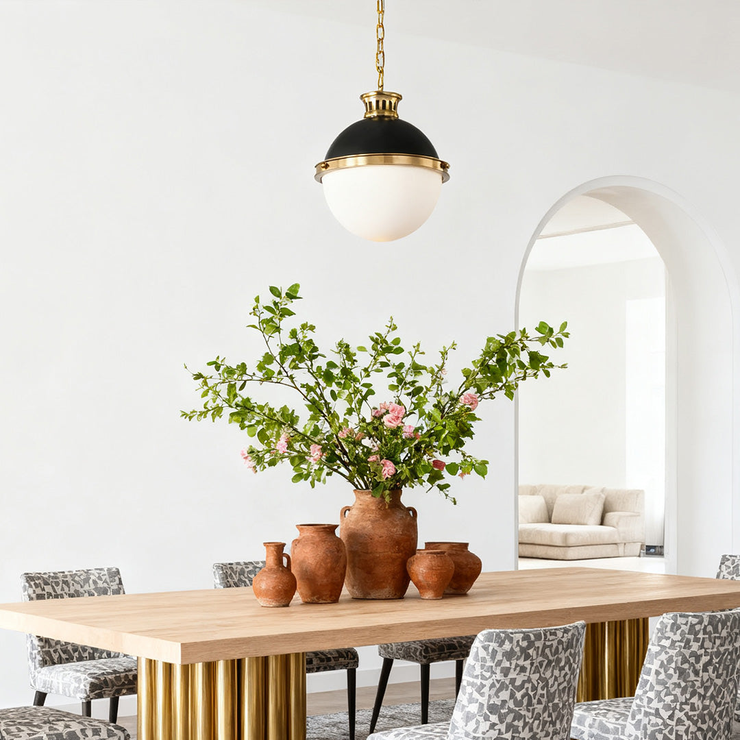 Classic Glass Globe Ball Pendant Light Fixture for Elegant Living Spaces
