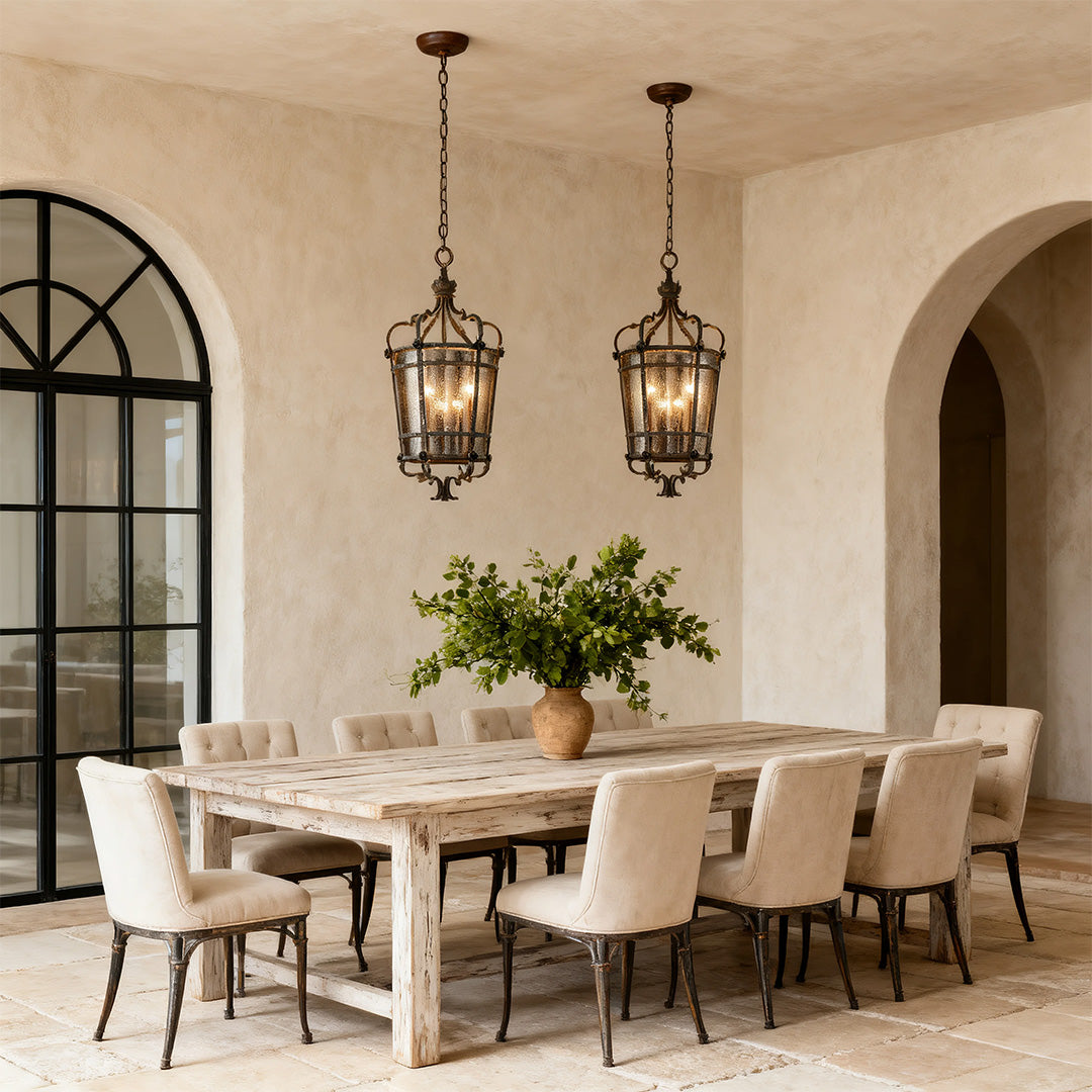 Antique Bronze Italian Pendant Ceiling Light for Elegant Dining Spaces