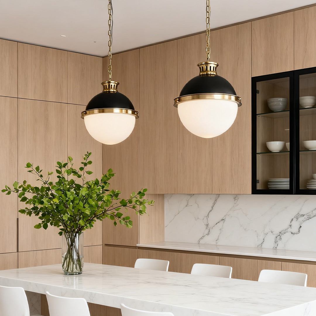 Elegant Glass Globe Ball Pendant Light for Modern Dining Room Ceiling