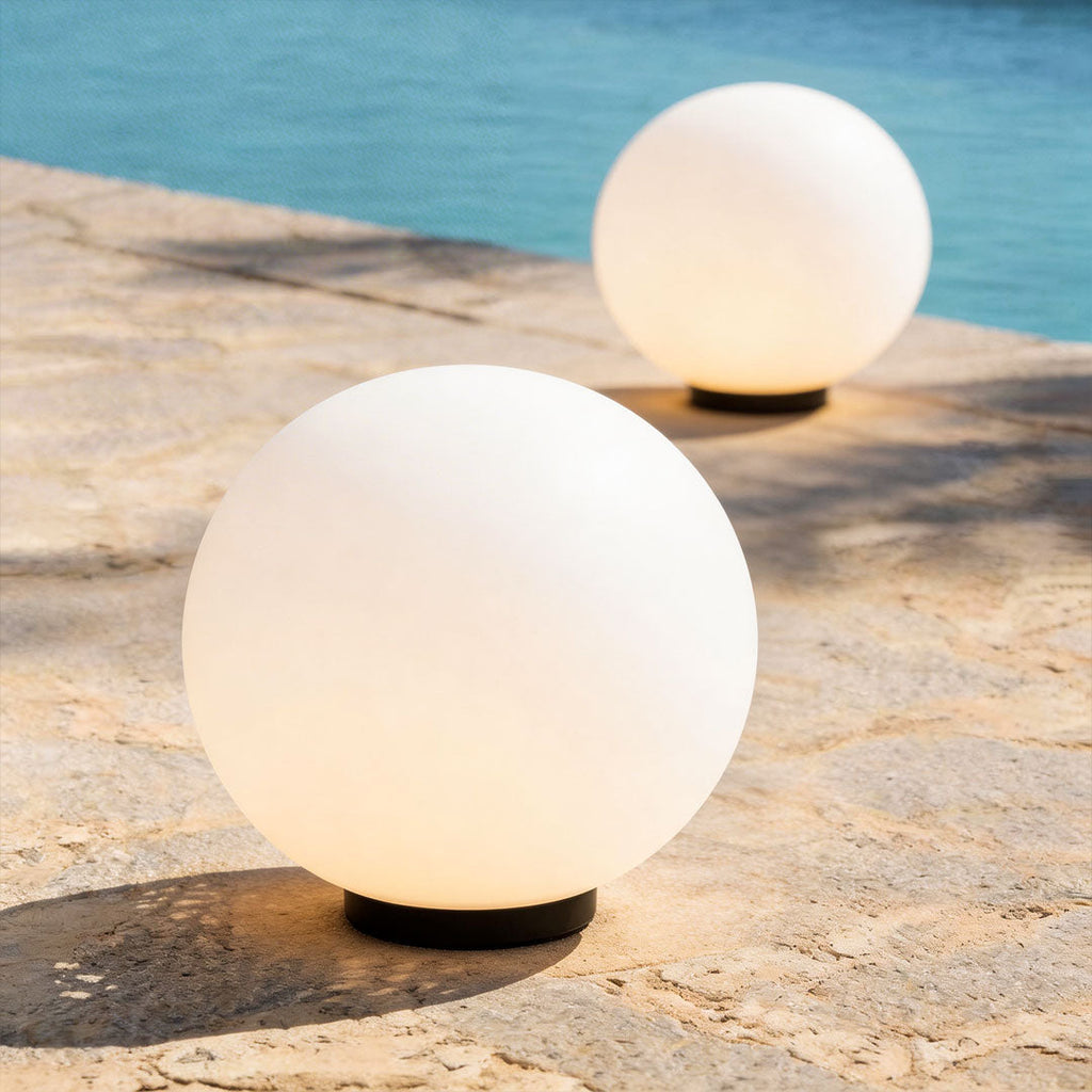 Waterproof Modern Acrylic Moon-Shaped Round Landscape Light Fixture