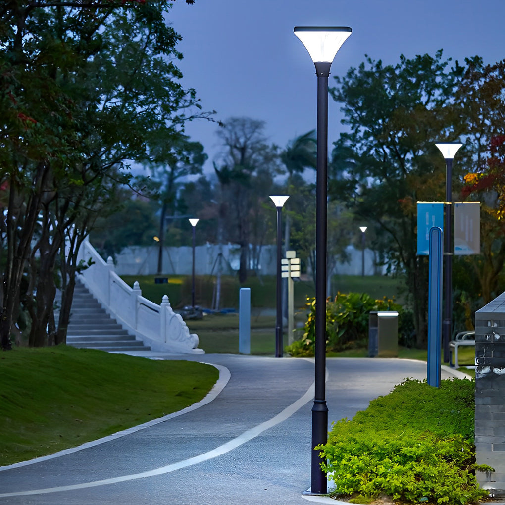 Waterproof Striped Square Modern Garden LED Night Light for Outdoor Use