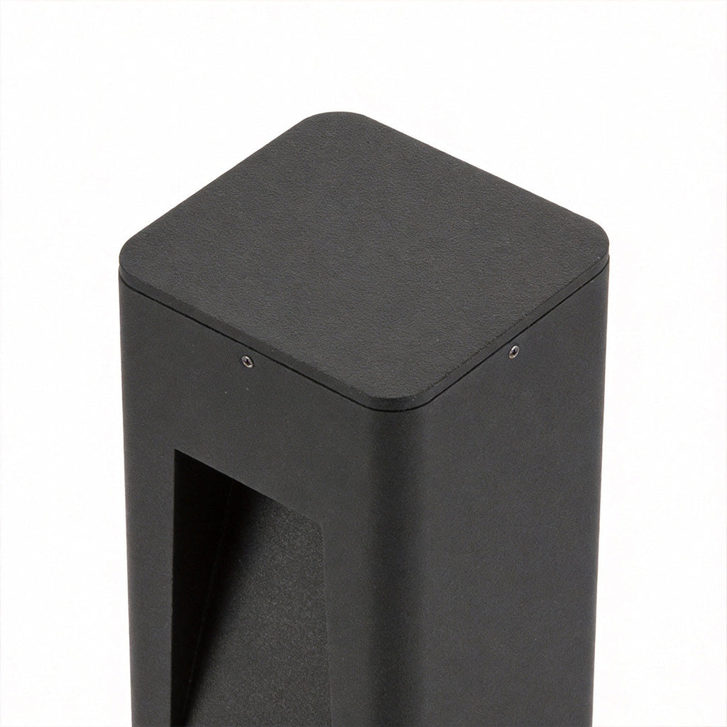 Modern Black Aluminum Alloy Pathway Bollard Lights for Outdoor Use