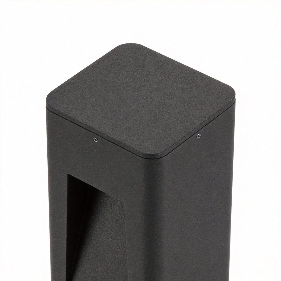 Modern Black Aluminum Alloy Pathway Bollard Lights for Outdoor Use