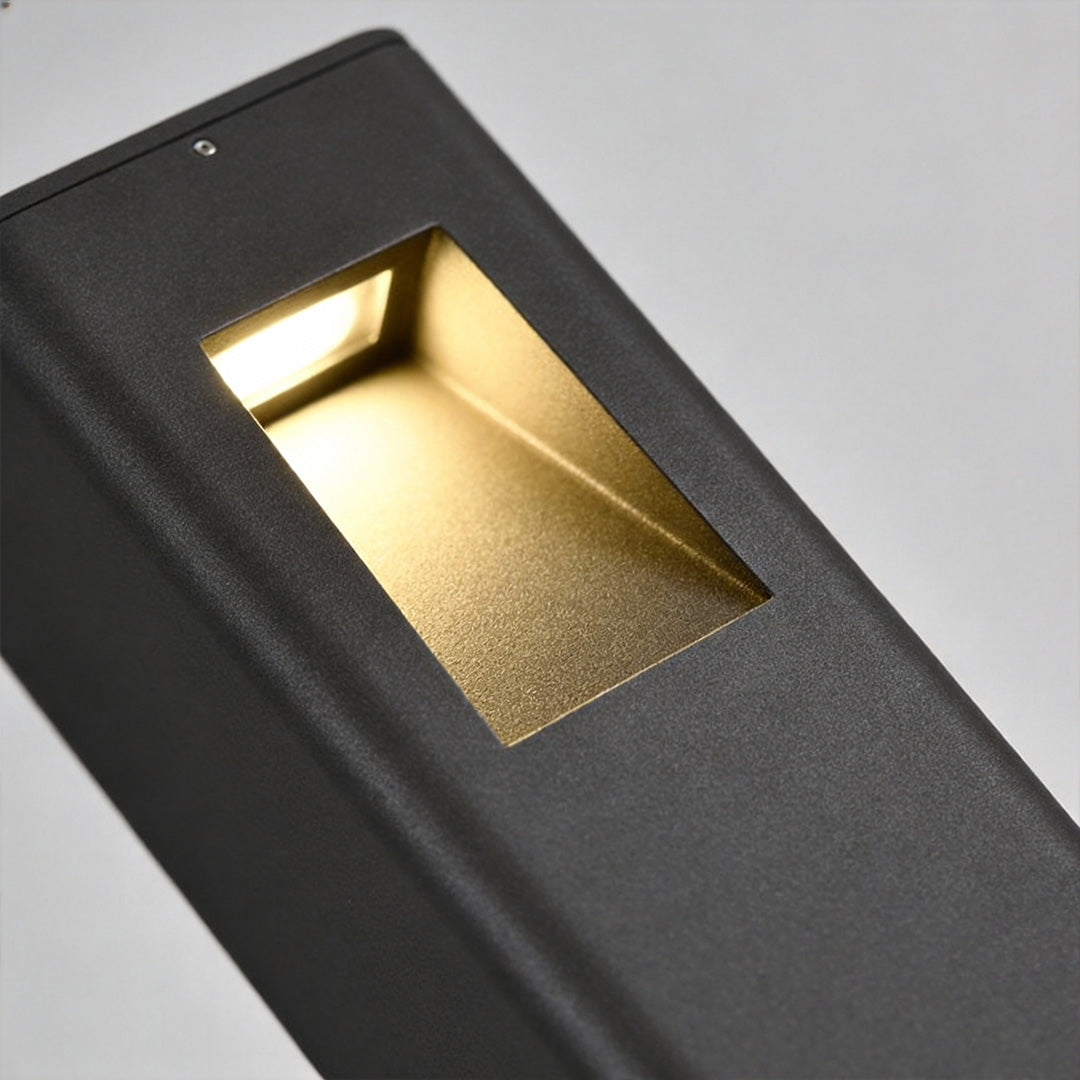 Modern Black Aluminum Alloy Pathway Bollard Lights for Outdoor Use