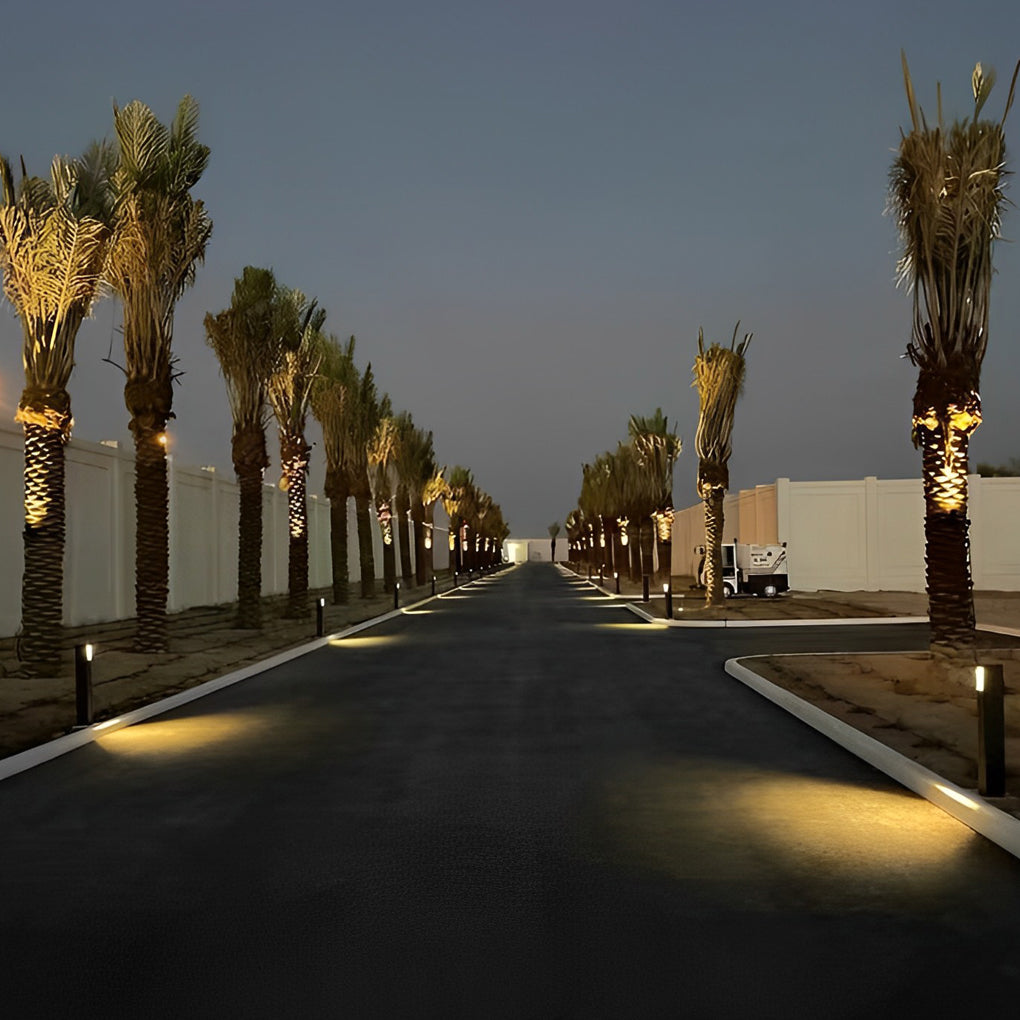 Modern Black Aluminum Alloy Pathway Bollard Lights for Outdoor Use
