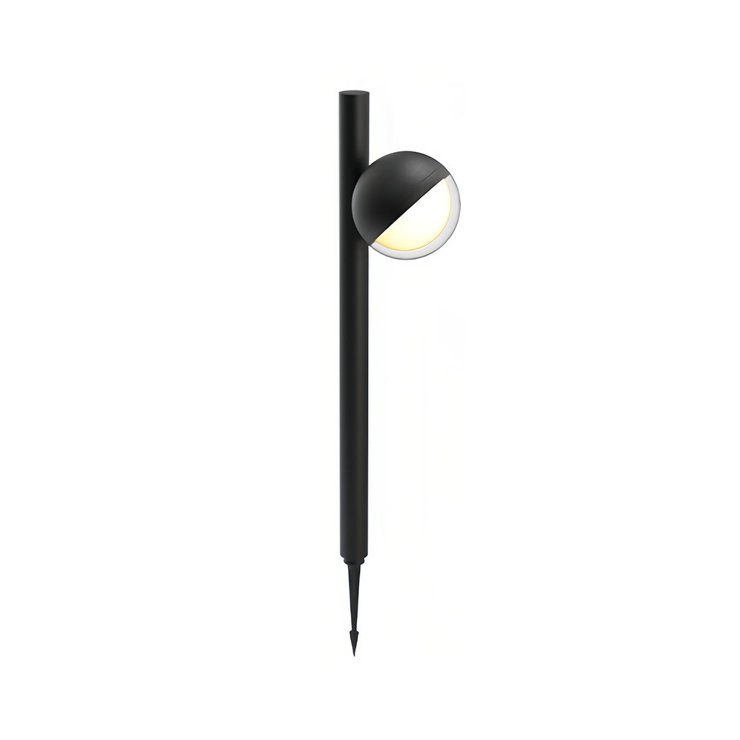 Modern Black Minimalist LED Pathway Landscape Lighting Fixture for Outdoors