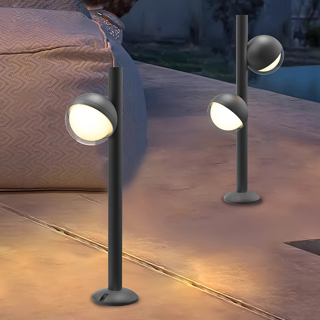 Modern Black Minimalist LED Pathway Landscape Lighting Fixture for Outdoors