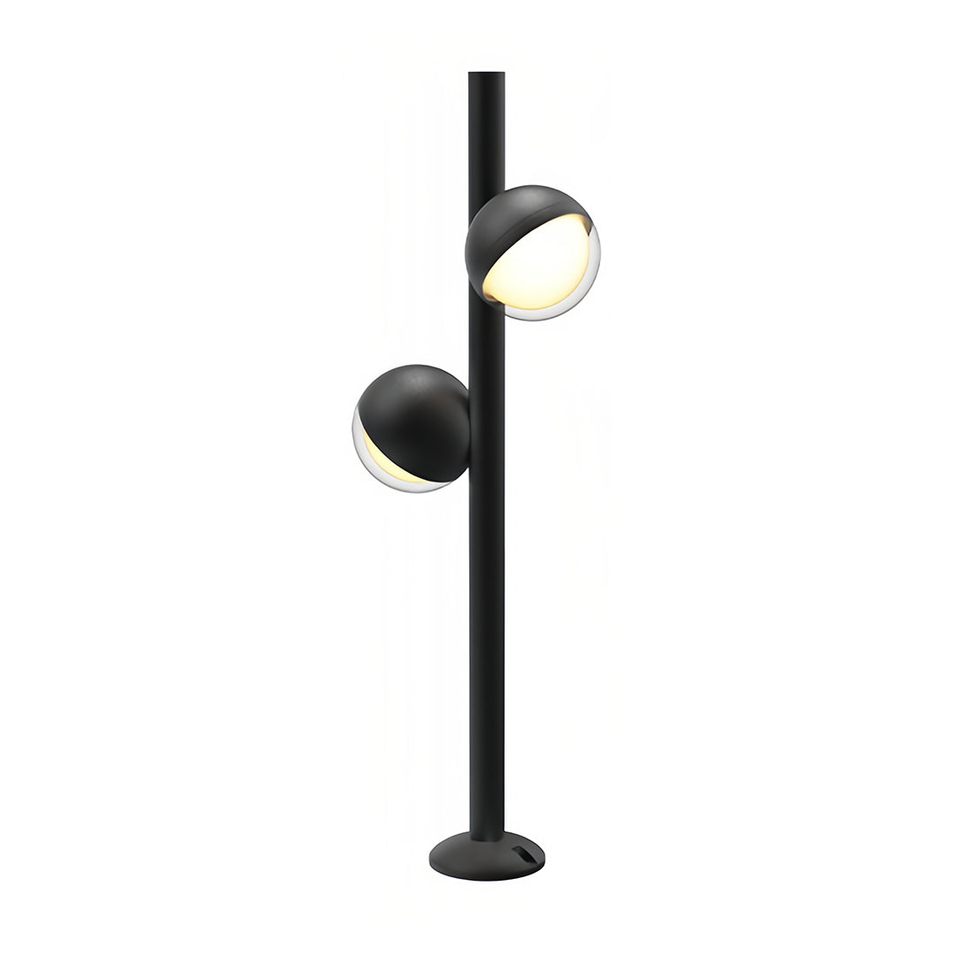 Modern Black Minimalist LED Pathway Landscape Lighting Fixture for Outdoors