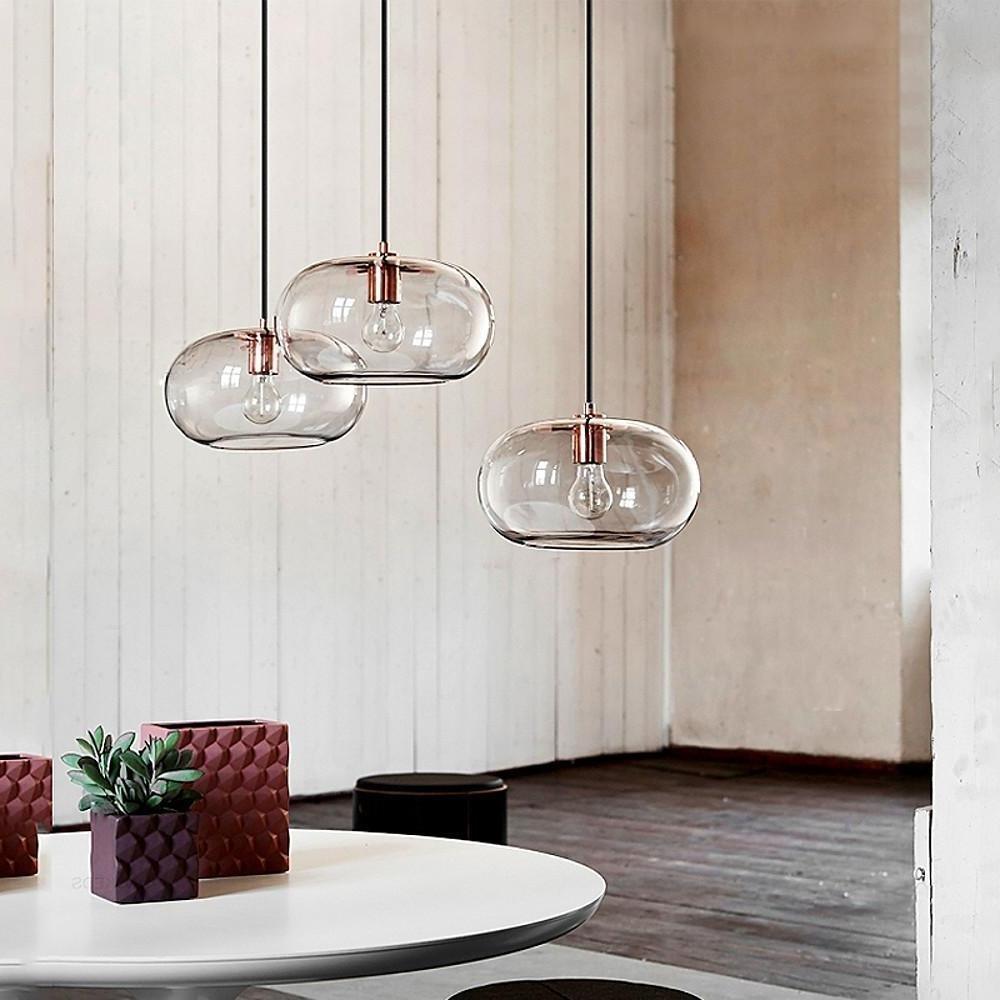 Elegant Electroplated Glass Nordic Pendant Light for Dining Room Decor