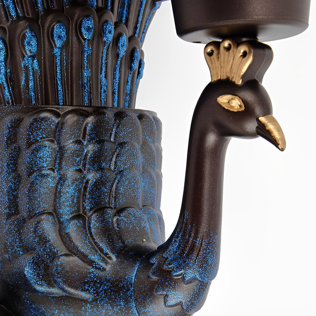 Vintage Peacock Aluminum Waterproof Wall Sconce for Outdoor & Indoor Use