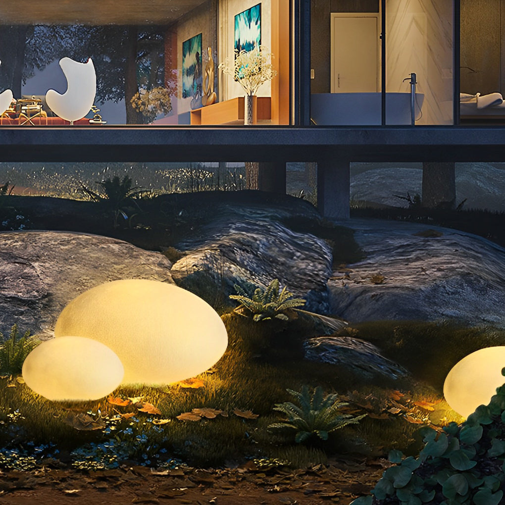 Modern Waterproof LED Pebble Garden Lights for Outdoor Landscape Decor