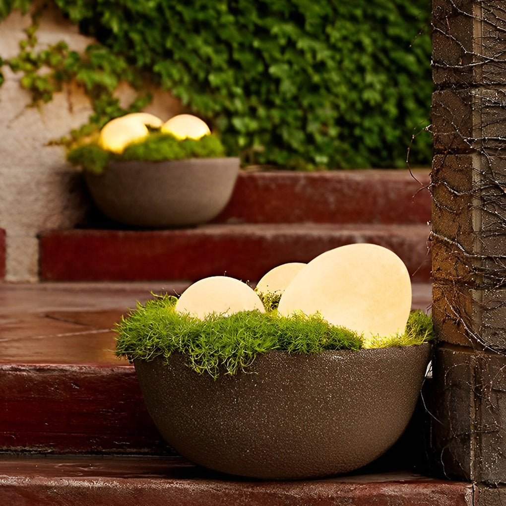 Modern Waterproof LED Pebble Garden Lights for Outdoor Landscape Decor