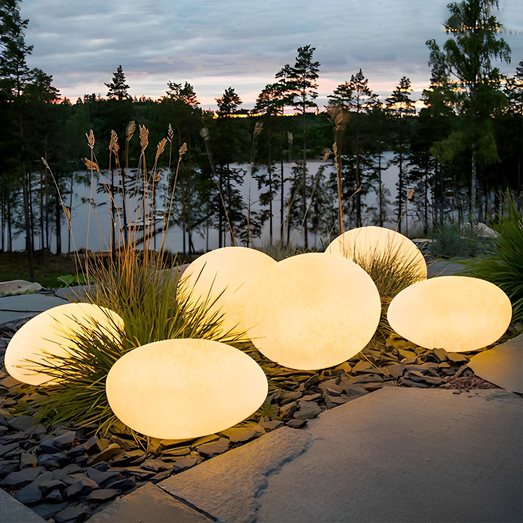 Modern Waterproof LED Pebble Garden Lights for Outdoor Landscape Decor
