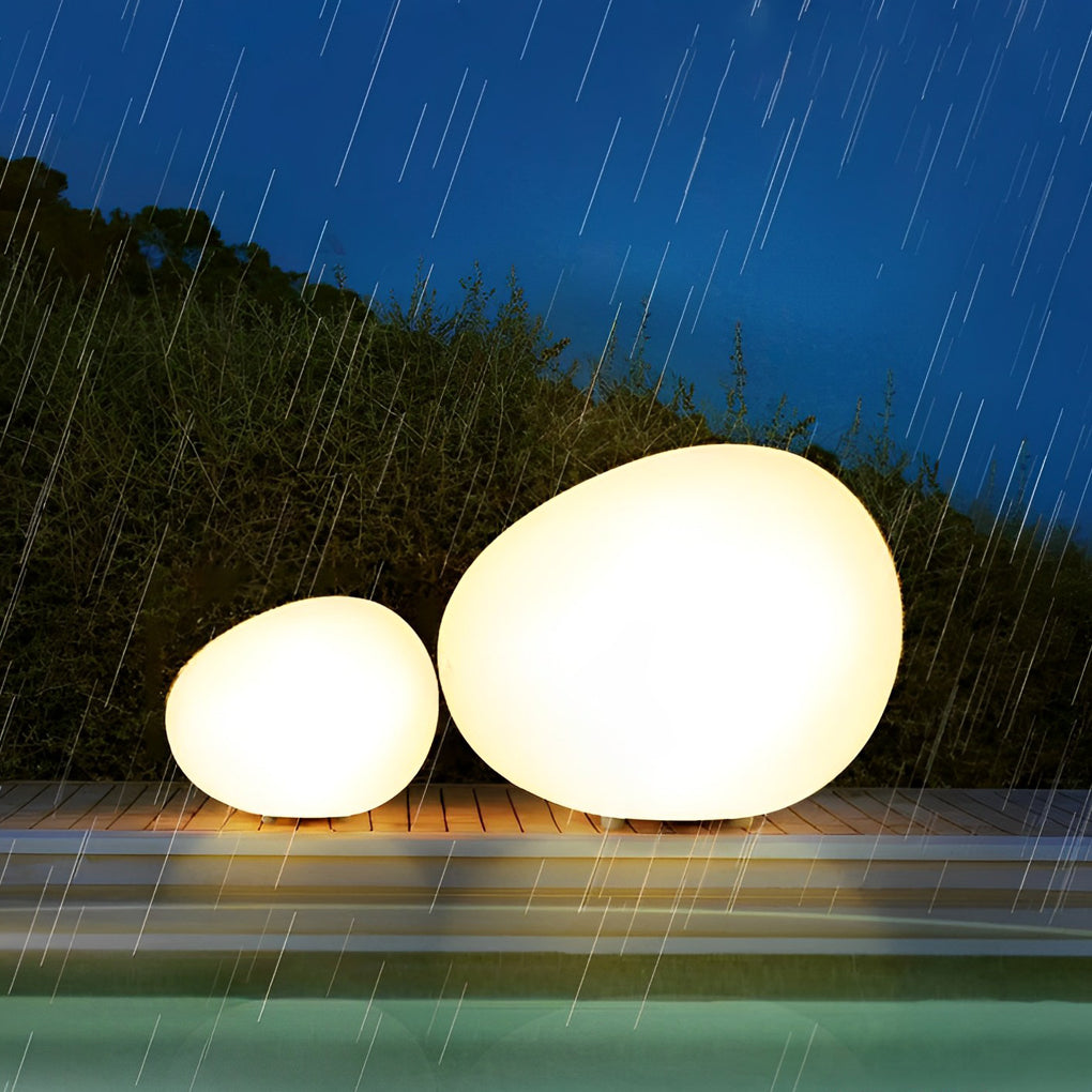 Contemporary Waterproof Pebble-Shaped LED Landscape Lights for Outdoors