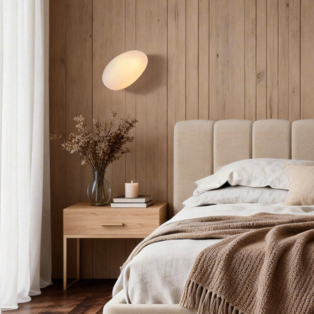 Contemporary White Glass Pebbles Wall Sconce for Living Room Decor