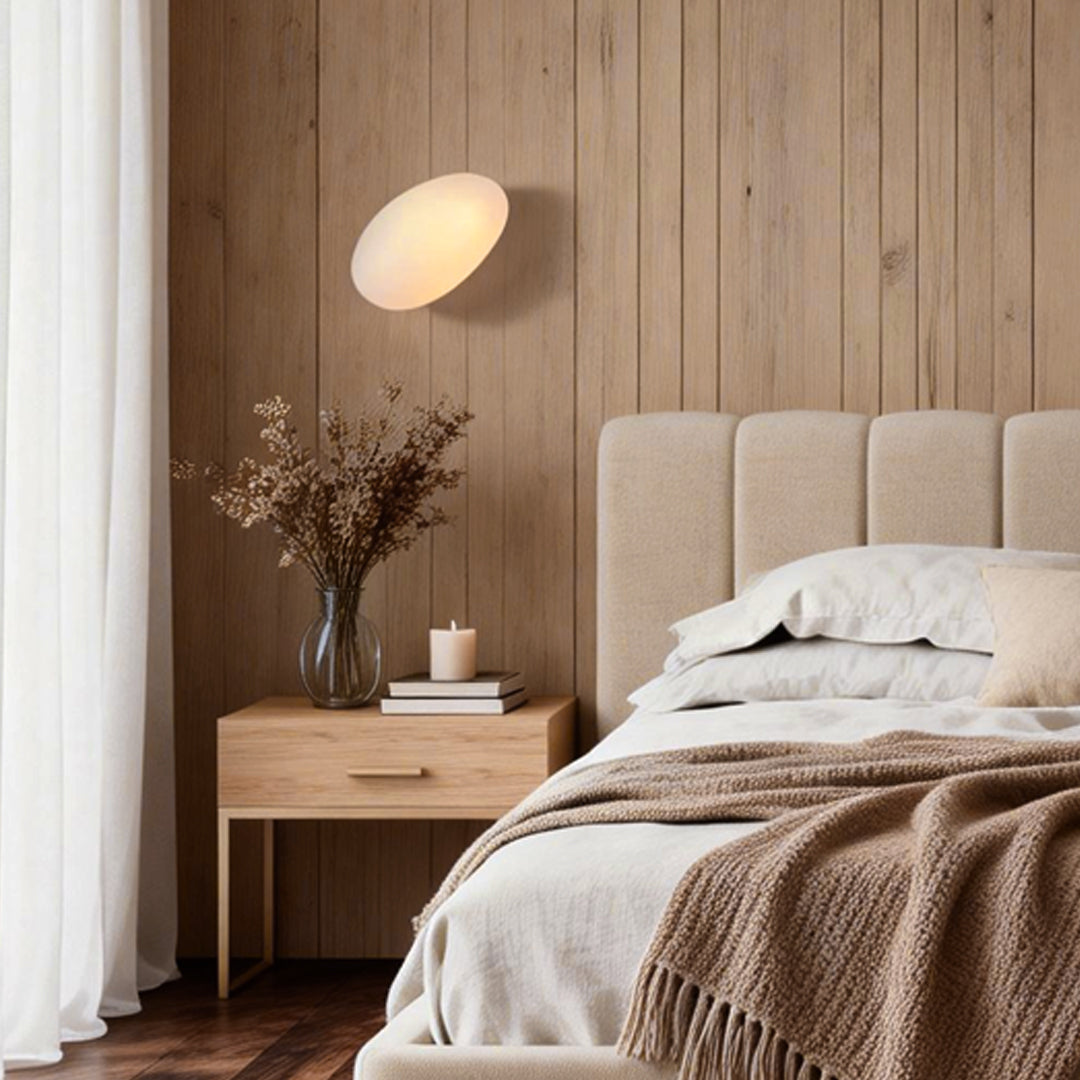 Contemporary White Glass Pebbles Wall Sconce for Living Room Decor