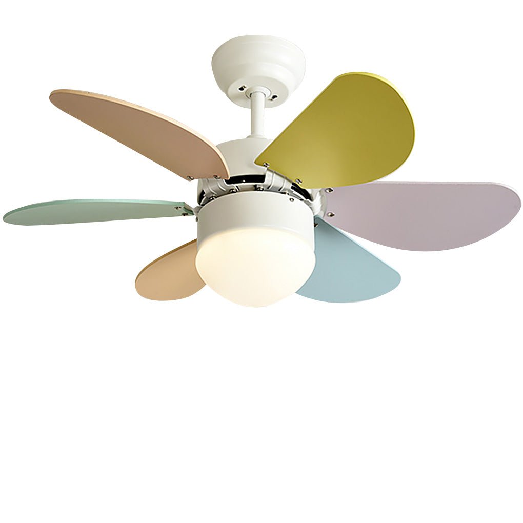 Vibrant LED Ceiling Fan for Kids' Room - Mini Colorful Design
